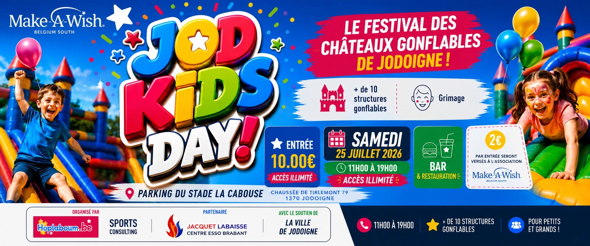 JOD KID DAY - Festival château gonflable 2026 à Jodoigne